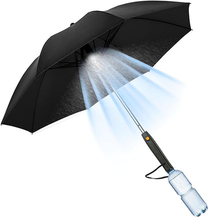 3-in-1 UV Protection Umbrella with Cooling Fan and Mist System